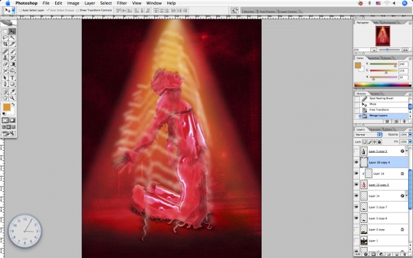 Creation of burned men: Step 35